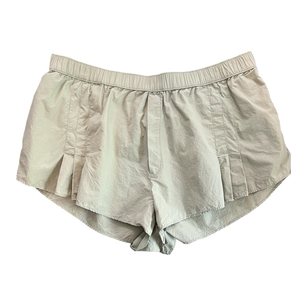 🆕 🩳 NWT ANTHROPOLOGIE Light Green Pleated Skirty Shorts | Size XL